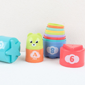 Jeu d'empilage de tasses arc-en-ciel en gros pour bébés, jouet éducatif pour la petite enfance, jeu de tasses à empiler pour enfants - Product Image 3
