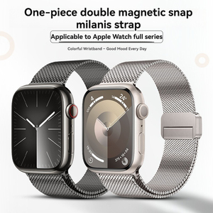 Cinturino Milanese in Metallo con Fibbia a Loop per <span class=keywords><strong>Apple</strong></span> <span class=keywords><strong>Watch</strong></span> 38 40 41 mm 42 44 <span class=keywords><strong>45</strong></span> 49 mm e Samsung 22 mm - Product Image 1