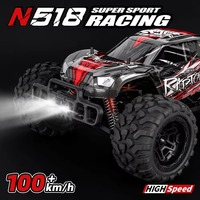 Voiture RC HOSHI N518 100 km/h Brushless 1/8ème Échelle RTR Haute Vitesse 4x4 Monster Truck 2 Batteries Version Métal