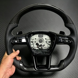 Volant en fibre de carbone véritable pour <span class=keywords><strong>Audi</strong></span> A4 B8.5 S4 RS4 A5 S5 RS5 RS6 Q5 Q7 Q3 A3 A6 S3 S1 S4 RS3 B8 TT MK2 C8 – Économies importantes - Product Image 1