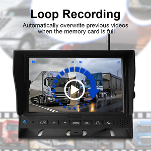 7 Inch Wireless Monitoring System IP67 Waterproof 2CH Digital Backup <b>Camera</b> for Bus Motorhomes YB-Wireless-M05-2 [ - Product Image 6