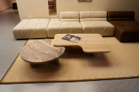 Table basse moderne de style italien vintage, mobilier de maison moderne pour salon, villa de luxe légère et contemporaine