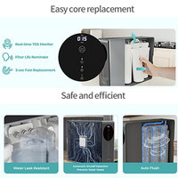 Sistema de Filtro de Agua por Ósmosis Inversa sin Tanque, Debajo del Fregadero, con Pantalla TDS, Cambio Rápido, Purificador de Agua RO de 3 Etapas para el Hogar