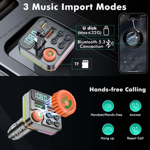 Kit de transmisor FM <span class=keywords><strong>Bluetooth</strong></span> Simr w6, reproductor de Mp3 tipo C, cargador de coche, receptor de Audio, reproductor de MP3 para coche, transmisor FM <span class=keywords><strong>Bluetooth</strong></span> - Product Image 5