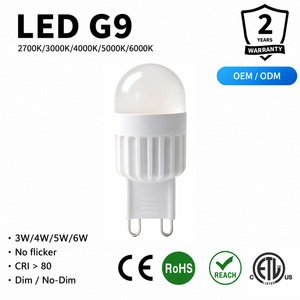 Ampoule LED G9 mini à base céramique, sans scintillement, certifiée ETL, dimmable, 2W, 200LM, AC120V - Product Image 1