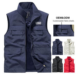 Gilet da pesca con Logo personalizzato da pesca per uomo che caccia con più tasche - Product Image 2