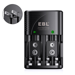 Cargador de batería de recarga de pared con enchufe plegable EBL inteligente multifunción rápido Usb AA AAA 9V NIMH NICD cargadores de baterías portátiles - Product Image 1