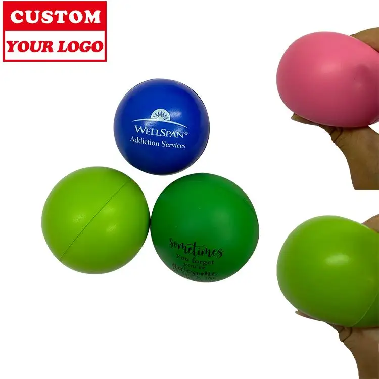 Antistress Bal Met Logo Verlichten Angst Voor Volwassenen Kinderen Knijpen Bal Voor Vinger Handgreep Versterking