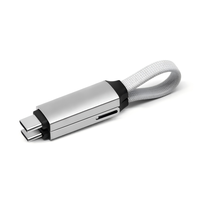 Cable Cargador USB C 3 en 1 con Diseño Cuadrado Enrollable de 60W, Cable IOS y Micro-USB para Teléfono Inteligente, Cable Cargador Universal