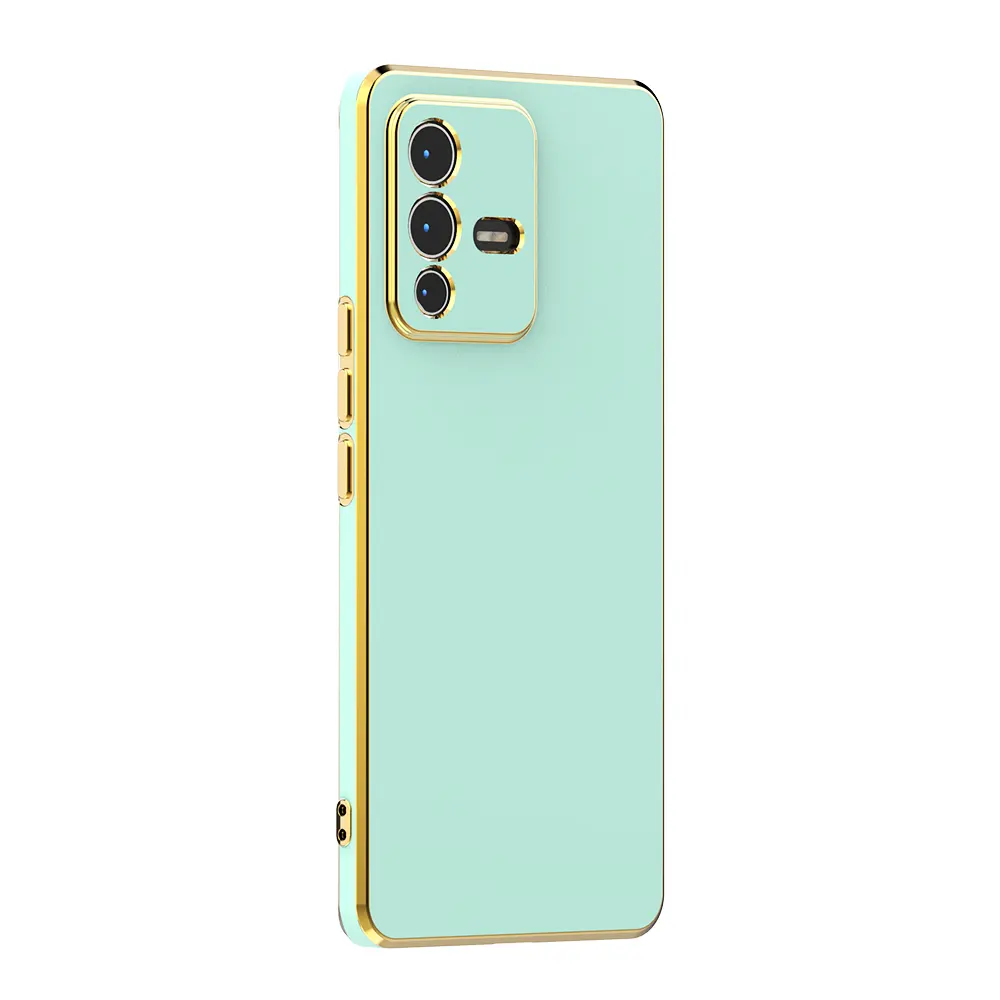 Excellent Gloss Electroplating Edge Phone Case Soft TPU Colorful Plating Cellphone Cover For VIVO V23 Pro/S12 Pro