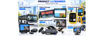 Monitor Pengemudi MDVR Layar Sentuh 10 Inci Terminal Tampilan 4ch AHD Input Kamera 1080P Pengumuman Halte Bus RS232 CAN Bus
