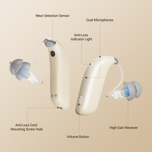 Audífonos Personalizados de Alta Potencia BTE RIC 120dB con Micrófono Inalámbrico Bluetooth de Reducción de Ruido y Manos Libres - Product Image 2