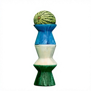 Vase à fleurs en résine écologique de luxe moderne, décoration de table, fait main, pour la maison, le bureau, l'hôtel, utilisation alimentaire, fruits, FAIZA CRAFT FC-8332 - Product Image 4