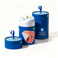 Tube en carton personnalisé avec logo imprimé, de luxe, pour serviettes de toilette, sucettes pour bébés, poignées, articles de soins, stérile, en papier kraft spécial