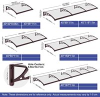 Auvent de fenêtre de luxe en métal transparent DIY, protection contre la pluie pour portes et fenêtres – Meilleur prix