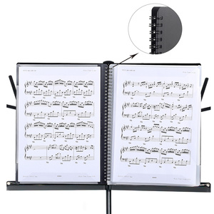 Dossier de musique 20 feuilles de pochettes en plastique Dossiers de musique chorale pour scène Piano jouant Choir Singer Sheet Music Holder - Product Image 3