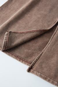 パーカースカート新デザインヘビー級ウォッシュスプリットハーフボディレトロスタイル - Product Image 2