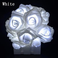 Guirlande lumineuse à lumière LED pour roses, lampes décoratives artificielles, fausses fleurs féeriques, chaudes, féerique, m