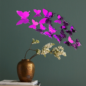 Adesivi Murali 3D a Specchio PVC a Forma di Farfalla, Decorazioni Fai-<span class=keywords><strong>da</strong></span>-Te per Matrimoni, Feste e Casa, 12 Pezzi - Product Image 6