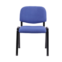 Chaise empilable sans accoudoirs en tissu avec cadre métallique AODA de Foshan, connectable, pour invités, visiteurs, conférences, étudiants
