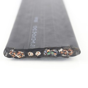 Maßgefertigtes Mehradriges Kupferkabel 10 AWG Flexibles Flachkabel Spezielle Elastische Isolierung für Aufzüge Strom- und Ethernet-Verkabelung - Product Image 2