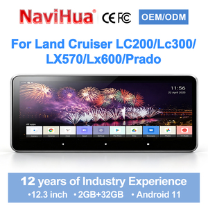Écran de divertissement pour passagers NaviHua 12,3 pouces Android 11 pour appuie-tête de voiture, compatible avec Toyota Land Cruiser LC200 LC300 LX570 LX600 - Product Image 1