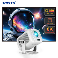 Projecteur Topleo Android 14 LED HD 1080p Home Cinéma Extérieur LCD Smart Video Mini 4k Portable