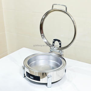 Современная интеллектуальная стеклянная тарелка из нержавеющей стали с электрическим подогревом для вечеринок, грелка для отеля, кейтеринга, сервировочное блюдо из Китая - Product Image 4
