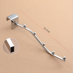 Soporte de exhibición de metal montado en <span class=keywords><strong>la</strong></span> pared para tienda de ropa, gancho reemplazable, para aperitivos y calcetines - Product Image 6
