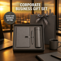 Ensemble cadeau d'entreprise haut de gamme, carnet A5 avec stylo en métal et thermos pour la reconnaissance des employés, logo personnalisé gravé au laser