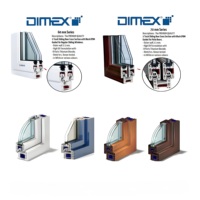 Ventanas y Puertas Abatibles Modernas de PVC de 60 mm con Aislamiento Térmico para Dormitorios de Apartamentos y Villas