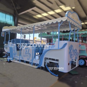 Buggy de tourisme de style chinois avec pare-soleil intégré pour le service de navette des visiteurs des parcs culturels - Product Image 2