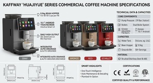 Machine à <span class=keywords><strong>café</strong></span> expresso entièrement automatique M1, pour la maison et le bureau, intelligente, WiFi, broyeur intégré, 19 bars, écran tactile, double chaudière, en acier inoxydable - Product Image 6