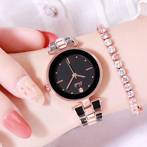 Montre élégante pour femme avec bracelet en acier, style export populaire, montre à quartz tendance pour étudiantes coréennes, vente en gros - Product Image 1