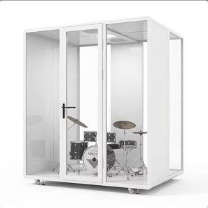 Cabina <span class=keywords><strong>de</strong></span> <span class=keywords><strong>Reuniones</strong></span>, Cabina <span class=keywords><strong>de</strong></span> Trabajo Silenciosa, Habitación Prefabricada Silenciosa, Cabina Acústica Grande <span class=keywords><strong>de</strong></span> 1930 mm <span class=keywords><strong>de</strong></span> Aluminio Aeroespacial y Vidrio para Estudio en Casa - Product Image 2
