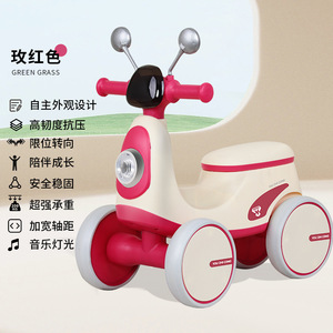 Trottinette à quatre roues pour enfants, draisienne, voiture jouet avec musique et lumières. Trottinette pour bébés garçons et filles, roller coaster. - Product Image 2