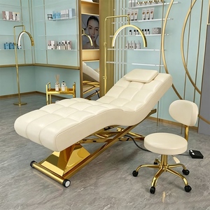 Luxury Modern Foldable Outdoor Electric Facial Beauty Massage Bed with Adjustable Features for Salon Spa Use - Product Image 1