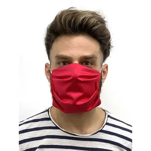 Mascherina in jersey plissettato personalizzata per merchandising - Product Image 1