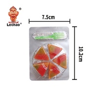 Bonbons gélifiés en forme de pizza, saveurs fruitées mélangées, halal, boîte de collations pour enfants, pack Lechao, OEM, étiquette privée, en vrac