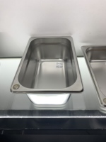 Couvercle de bac GN en acier inoxydable de 100 mm, style européen, anti-blocage, perforé, épaisseur 0,55 mm, pour conteneur à crème glacée, argenté, pour restaurant