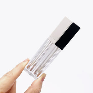 Emballages de Rouge à Lèvres en Stock – Tubes Vides Rectangulaires Transparents avec Couvercles Blancs, Noirs et Roses - Product Image 5