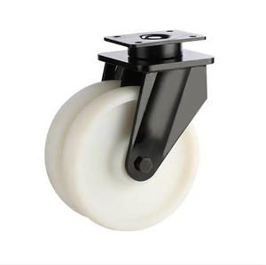 Roda Giratória de Nylon Resistente à Corrosão de 1000kg com Freio e Rolamento de Esfera Acabamento Galvanizado Resistente ao Desgaste - Product Image 1