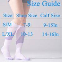 Chaussettes de compression graduée de haute qualité 20-30 mmHg pour le soutien de la circulation, chaussettes de compression de voyage premium anti-humidité