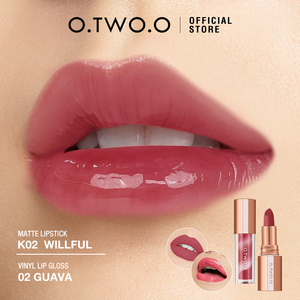 O.tw o.o ชุดเครื่องสำอาง3-in-1: ลิปสติกเนื้อแมตต์เงางามสูงลิปกลอสกันน้ำมาสคาร่าทันสมัย - Product Image 5