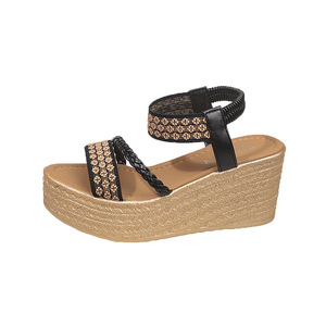 Women Woven Roman <b>Sandals</b> Summer New Style <b>Platform</b> Elegant Thick Sole <b>Wedge</b> <b>Sandals</b> for Tall Short People - Product Image 6