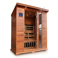 Pratik Paslanmaz Çift Kişilik Hemlock Sauna Evi, Dış Mekan Avlu Grubu için Yağmurlukla Entegre
