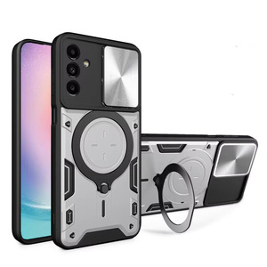 适用于三星S25 S24 Ultra Plus旋转环支架全保护手机盖镜头推窗保护智能手机外壳 - Product Image 5