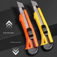 Cutter industriel 18 mm en acier inoxydable à lame coulissante, avec verrouillage à pression, pour cadeau promotionnel et usage bureautique, vente en gros