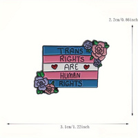 Bleu rose blanc arc-en-ciel drapeau broche Badge vêtements sac à dos broche accessoires en métal
