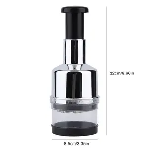 Picadora de Ajo Manual, Cortador de Cebolla Multifuncional, Picador de Verduras, Procesador de Alimentos Manual, Triturador de Ajo, PP - Product Image 6